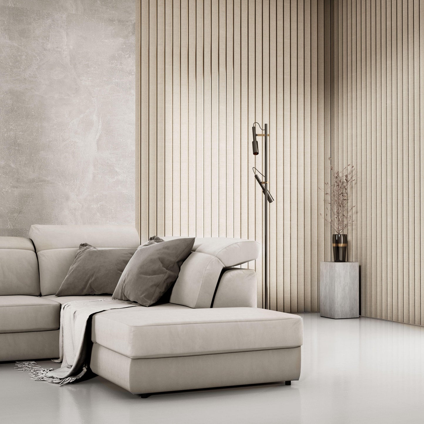 3D wandpaneel - Amber Beige 270 cm - Wandpaneel winkel - www.wandpaneelwinkel.nl - Lamelio