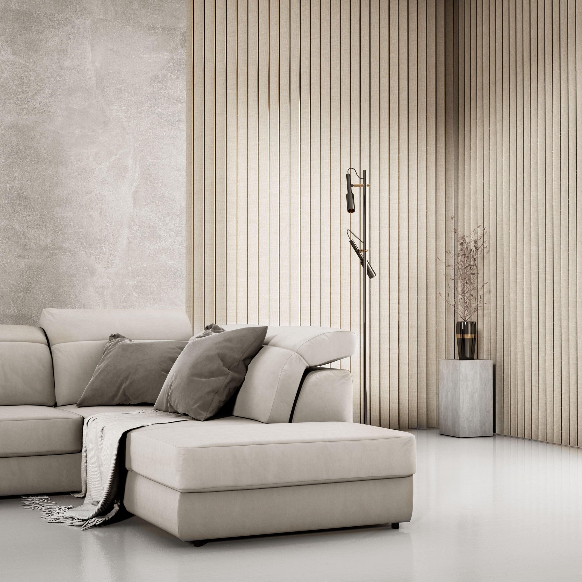 3D wandpaneel - Amber Beige 270 cm - Wandpaneel winkel - www.wandpaneelwinkel.nl - Lamelio