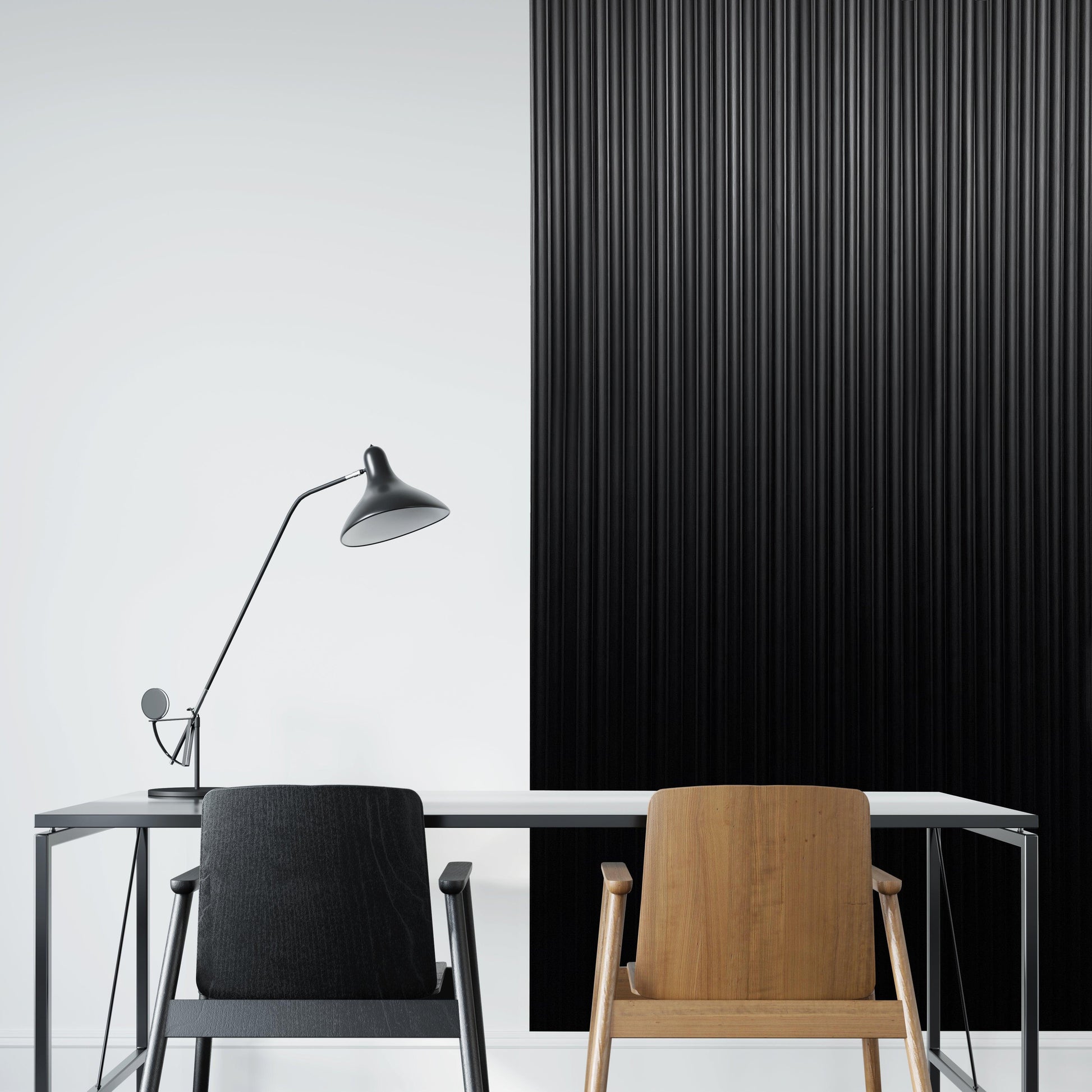 3D wandpaneel - Onda Zwart 270 cm - Wandpaneel winkel - www.wandpaneelwinkel.nl - Lamelio