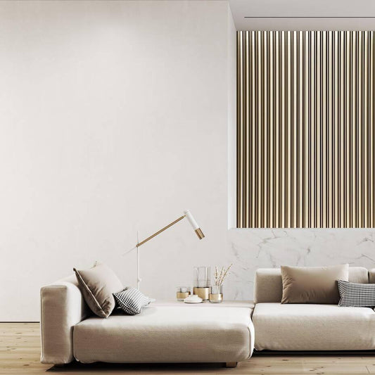 Houten Wandpanelen van Kunststof - Milo Goud - 12,2 x 270 cm - Wandpaneel winkel - www.wandpaneelwinkel.nl - Wandpaneel winkel