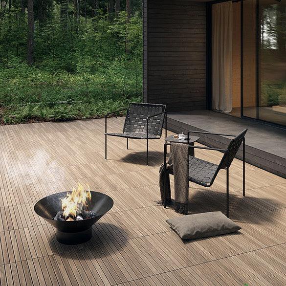 Terrastegel keramisch houtlook 60x60x1.8 cm - Wandpaneel winkel - www.wandpaneelwinkel.nl - Wandpaneel winkel